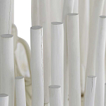 Люстра белая с несколькими ярусами деревянных палочек Bright Wooden Chandelier варинант исполнения - 10 | Loft Concept в Тюмени