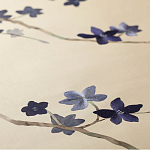 Обои ручная роспись Cherry Tree Original colourway on Stone Ochre dyed silk варинант исполнения - 2 | Loft Concept в Тюмени