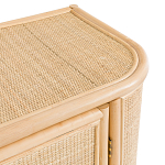 Длинный комод из ротанга с дверцами и ящиками Simone Rattan Chest of Drawers варинант исполнения - 6 | Loft Concept в Тюмени