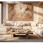 Люстра с многослойными белыми и прозрачными подвесками Character Chandelier варинант исполнения - 3 | Loft Concept в Тюмени