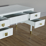 Письменный стол с 4-мя ящиками Elsa Dreams White варинант исполнения - 3 | Loft Concept в Тюмени