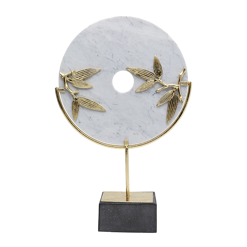 Декоративный арт-объект из мрамора Marble Ring Белый Мрамор Bianco Золотой Черный в Тюмени | Loft Concept 