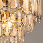 Люстра многоярусная с овальными прозрачными подвесками 36 см Harmonica варинант исполнения - 5 | Loft Concept в Тюмени