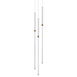 Подвесной светильник с 3-мя вертикальными плафонами и белыми шариками PEARLS Suspension варинант исполнения - 1 | Loft Concept в Тюмени