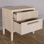 Прикроватная Тумбочка Primo с двумя ящиками Светлый дуб варинант исполнения - 5 | Loft Concept в Тюмени