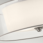 Потолочный светильник с двойным цилиндрическим плафоном из белого стекла и прозрачной органзы Kichler варинант исполнения - 14 | Loft Concept в Тюмени