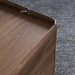 Прикроватный деревянный столик с 2-мя ящиками Moon Walnut Furniture варинант исполнения - 7 | Loft Concept в Тюмени