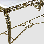 Консоль из бронзы с мраморной прямоугольной столешницей Bronze Console варинант исполнения - 1 | Loft Concept в Тюмени