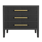 Тумба Primo  с тремя ящиками шпон Черный дуб варинант исполнения - 1 | Loft Concept в Тюмени