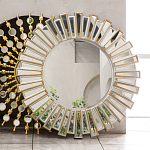 Зеркало круглое с лучами из зеркальных фацетов Silver Facet варинант исполнения - 2 | Loft Concept в Тюмени