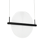 Светодиодный подвесной светильник круглой формы с металлическим черным каркасом Marble Glow варинант исполнения - 3 | Loft Concept в Тюмени