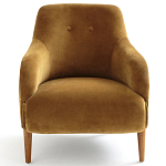 Кресло велюровое золотистого цвета Diaspro Gold  Armchair варинант исполнения - 2 | Loft Concept в Тюмени