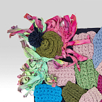 Ковер разноцветный из джинсовой одежды и армейских палаток Upcycling варинант исполнения - 2 | Loft Concept в Тюмени