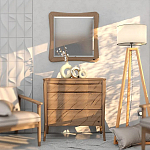 Зеркало квадратное c деревянной рамой из массива дуба Tasteful Furniture варинант исполнения - 2 | Loft Concept в Тюмени