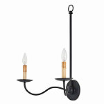 Бра настенное черное с 2-мя лампами Candle Sleeves варинант исполнения - 4 | Loft Concept в Тюмени