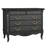 Комод черный из массива бука в стиле прованс Black Provence варинант исполнения - 3 | Loft Concept в Тюмени