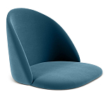 Барный стул вращающийся со спинкой Синий Велюр Vendramin Chair варинант исполнения - 2 | Loft Concept в Тюмени