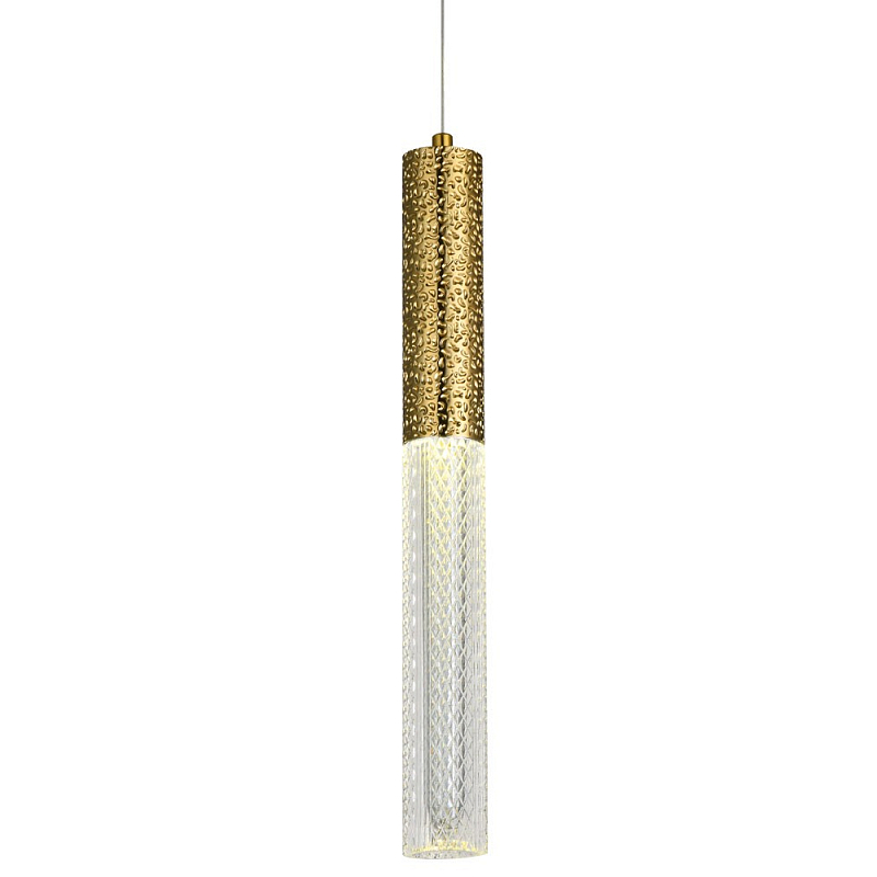 Подвесной светильник латунь Dew Drops Tube Brass Hanging Lamp Прозрачный Латунь Подвесной светильник латунь Dew Drops Tube Brass Hanging Lamp Прозрачный Латунь в Тюмени | Loft Concept