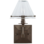 Бра с прозрачным стеклянным абажуром в форме конуса Bartolomeo Bronze варинант исполнения - 3 | Loft Concept в Тюмени