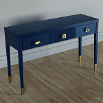 Дизайнерский Письменный стол Elsa Dreams Blue с тремя ящиками варинант исполнения - 3 | Loft Concept в Тюмени