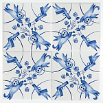 Плитка с узором 2 кота 2 пистолета варинант исполнения - 2 | Loft Concept в Тюмени