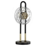 Настольная лампа с черным основанием и золотистым декором Bruno варинант исполнения - 1 | Loft Concept в Тюмени