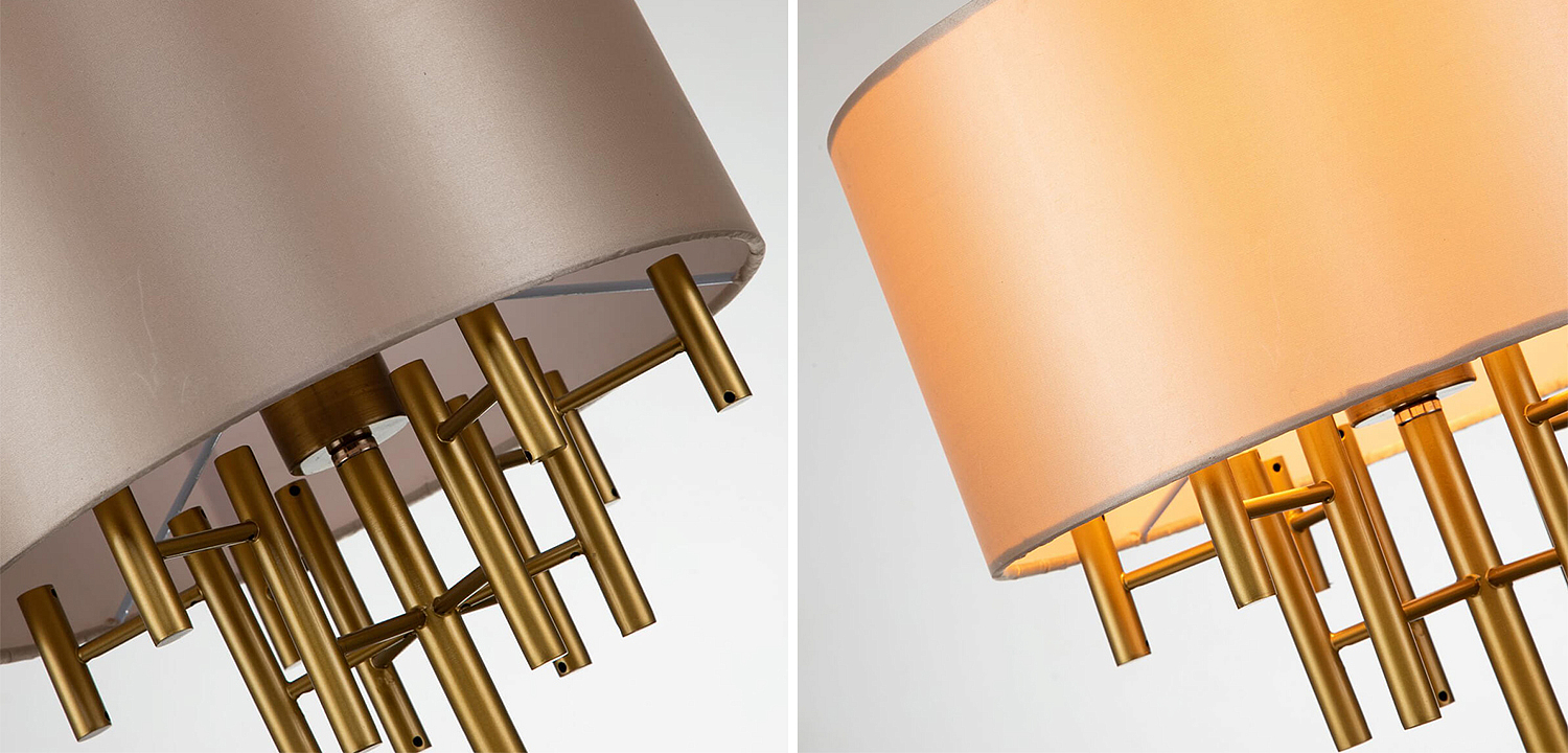 Настольная лампа Латунь Oswell Lampshade Table Lamp Настольная лампа Латунь Oswell Lampshade Table Lamp - Loft-Concept в Тюмени