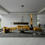 Светодиодная люстра Black LED Circle and Ball Lamp варинант исполнения - 7 | Loft Concept в Тюмени