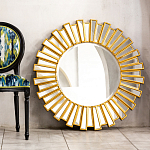 Зеркало круглое с лучами из зеркальных фацетов Golden Facet варинант исполнения - 2 | Loft Concept в Тюмени