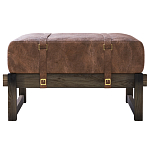 Пуф Duncan винтажная коричневая кожа  варинант исполнения - 1 | Loft Concept в Тюмени