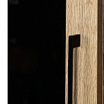 Шкаф-витрина в стиле лофт с чёрной стеклянной дверью Urban Style Space варинант исполнения - 5 | Loft Concept в Тюмени