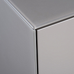 Тумба под телевизор со стеклянной столешницей и с выдвижными ящиками Minimalist Accent варинант исполнения - 4 | Loft Concept в Тюмени