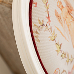 Полукресло из массива бука бежевое с растительным орнаментом Raffael Angel Beige Chair варинант исполнения - 4 | Loft Concept в Тюмени