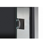 Шкаф-витрина цвета графит с полками и стеклянной дверью Strict Lines варинант исполнения - 4 | Loft Concept в Тюмени