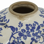 Ваза округлой формы с синим цветочным узором Blue & White Ornament  варинант исполнения - 2 | Loft Concept в Тюмени