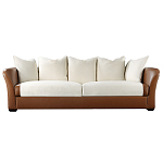 Элитарный современный диван Birmingham с кожаной спинкой варинант исполнения - 4 | Loft Concept в Тюмени