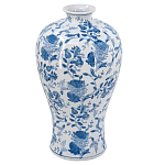 Ваза фарфоровая высокая с синими цветочными мотивами Independence варинант исполнения - 1 | Loft Concept в Тюмени