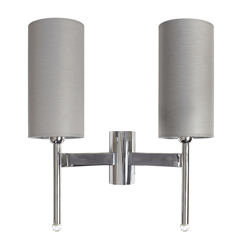 Бра с 2-мя серыми цилиндрическими абажурами Natural Concepts Серый в Тюмени | Loft Concept 