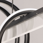 Люстра линейная черного цвета с волнообразным металлическим элементом Luke Lampco Tracer Lamp варинант исполнения - 9 | Loft Concept в Тюмени