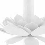 Торшер с декором в виде белого цветка магнолии на каркасе и черным абажуром White Magnolia варинант исполнения - 2 | Loft Concept в Тюмени