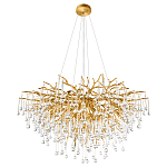 Люстра подвесная с прозрачными стеклянными подвесками в форме капель Диаметр 100 см Droplet Chandelier варинант исполнения - 4 | Loft Concept в Тюмени