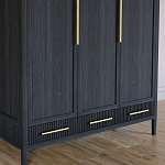 Большой Шкаф Primo Черный дуб с 3 дверьми и 3 выдвижными ящиками варинант исполнения - 3 | Loft Concept в Тюмени