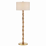 Торшер с цилиндрическим тканевым абажуром на каркасе волнистой формы Rotation варинант исполнения - 1 | Loft Concept в Тюмени