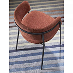 Стул полукруглый мягкий с буклированной обивкой Chair with Boucle Upholstery варинант исполнения - 5 | Loft Concept в Тюмени