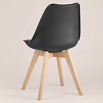 Стул с основой из пластика и мягким сиденьем Arvika Black варинант исполнения - 5 | Loft Concept в Тюмени