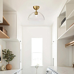 Потолочный светильник с широким полусферическим плафоном из прозрачного стекла Alora Mood варинант исполнения - 5 | Loft Concept в Тюмени