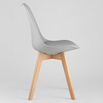 Стул с основой из пластика и мягким сиденьем Arvika Grey варинант исполнения - 3 | Loft Concept в Тюмени