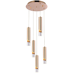 Подвесной светильник Metal Acrylic Tube Five Gold Hanging Lamp варинант исполнения - 2 | Loft Concept в Тюмени