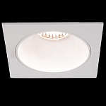 Встраиваемый спот светодиодный квадаратный белого цвета с круглым углублением Ombra Lux  варинант исполнения - 1 | Loft Concept в Тюмени