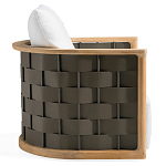 Дизайнерское уличное кресло из массива дерева с плетеной спинкой PALINFRASCA Armchair варинант исполнения - 7 | Loft Concept в Тюмени